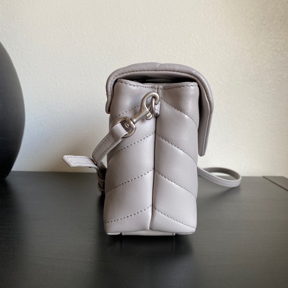 EUC Saint Laurent Toy Loulou Crossbody Bag Gray - Picture 6 of 16